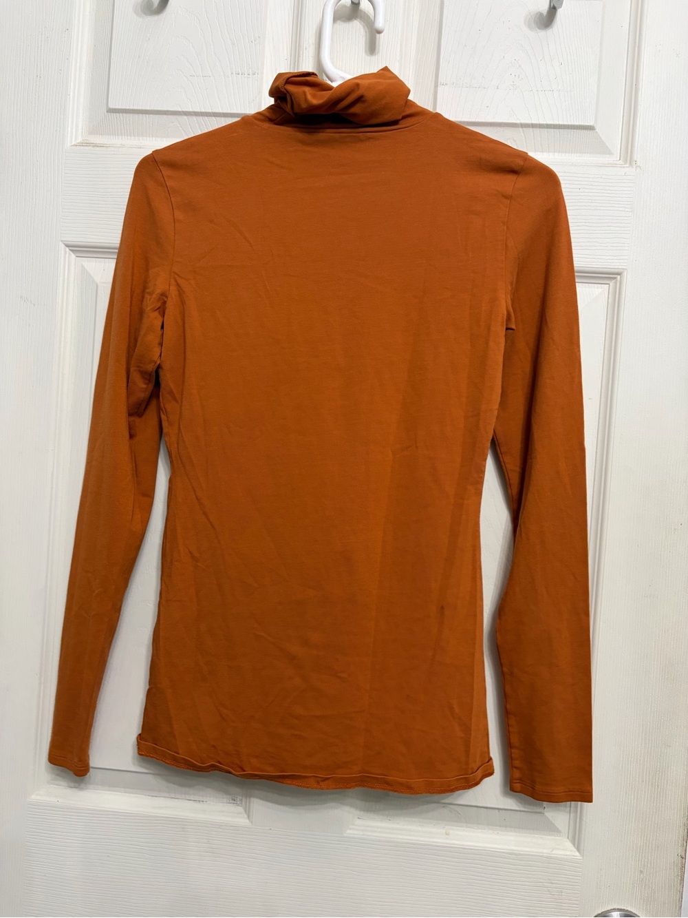 Peruvian Connection turtle neck long sleeve shirt Rust Orange or brown size XS